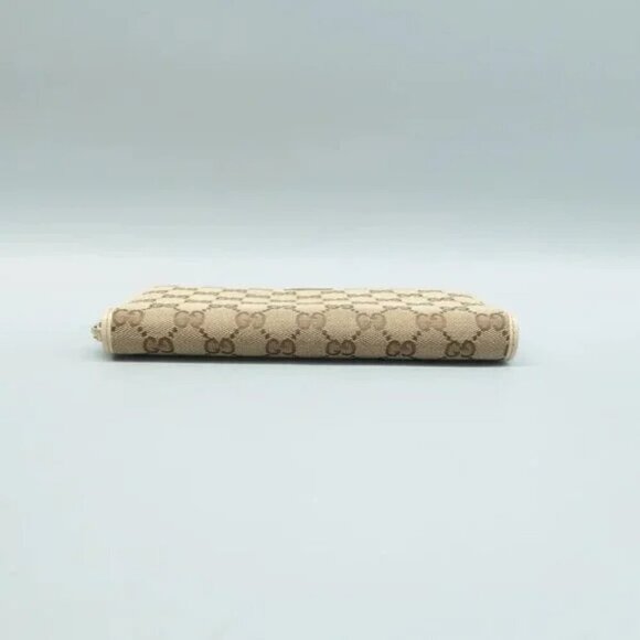 100% Authentic GUCCI Brown GG Cloth Wallet 323-091824 - Picture 4 of 12